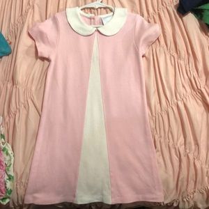 Little English Pink and White Knit Dress